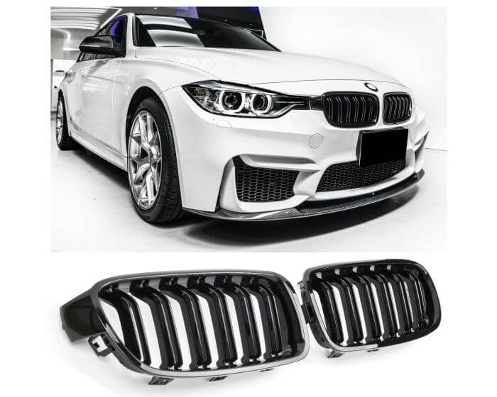 BMW Kidney Grille F30 F31 – Sporty M Look design in Gloss Black | BMW Munuaiset F30 F31 | BMW Kühlergrill F30 F31