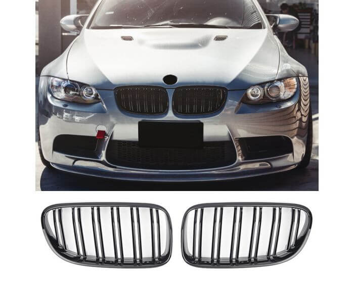 BMW Kidney Grille E92 E93 – Sporty M3 Look design in Gloss Black | BMW Munuaiset E92 E93 | BMW Kühlergrill E92 E93