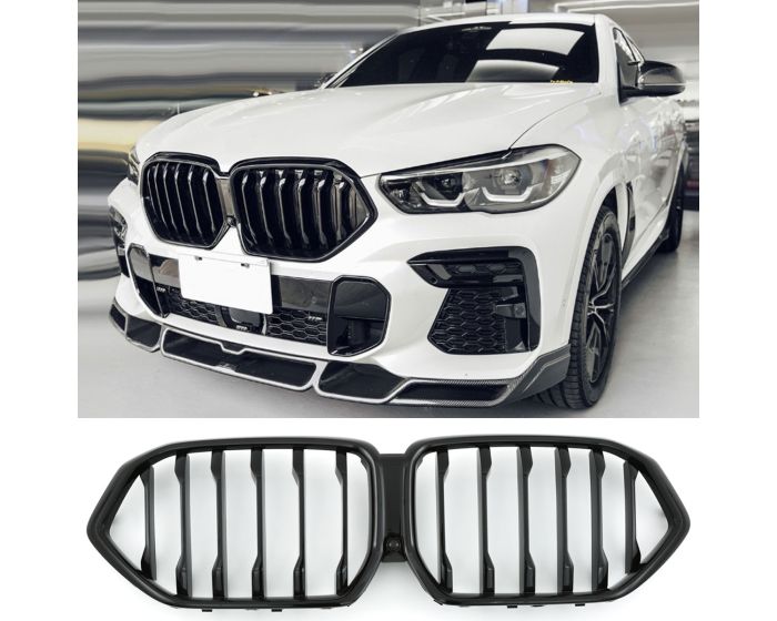 1: BMW Kidney Grille X6 G06 (2018–) – BMW Munuaiset / BMW Nierengrill X6 G06 – Gloss Black M Look