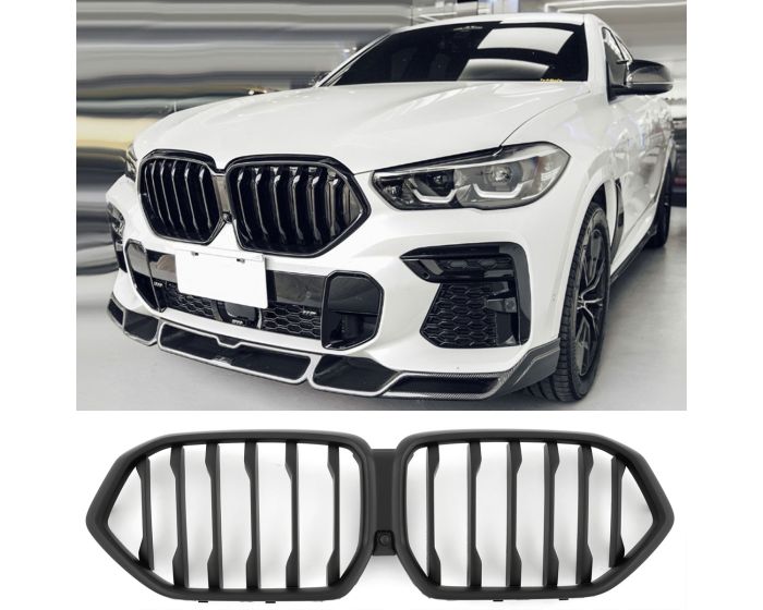 1: BMW Munuaiset X6 G06 – BMW Kidney Grille X6 G06 (2018–) / BMW Nierengrill X6 G06 – Matte Black M Look