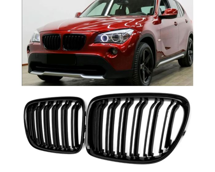 BMW Munuaiset X1 E84 – Kiiltävän musta BMW Kidney Grille / Hochglanz Schwarz Nierengrill M Look (2009–2015)