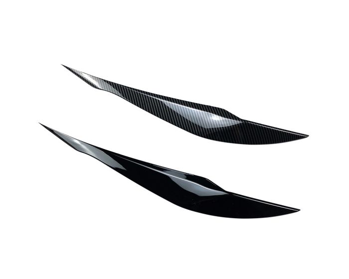 BMW Valoluomet F30 F31 2011–2019 – Kiiltävän musta. - BMW Headlight Covers F30 F31 2011–2019 – Gloss black. - BMW Scheinwerferblenden F30 F31 2011–2019 Böser Blick – Glänzend schwarz.