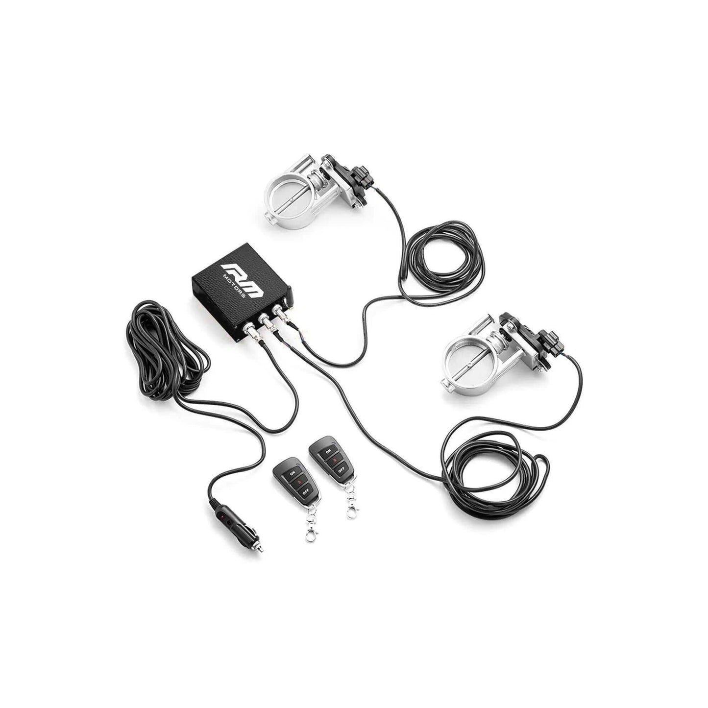 Electric Exhaust Flap Valve with Control Unit 63.5 mm & 76 mm Set - Valve Controller Set