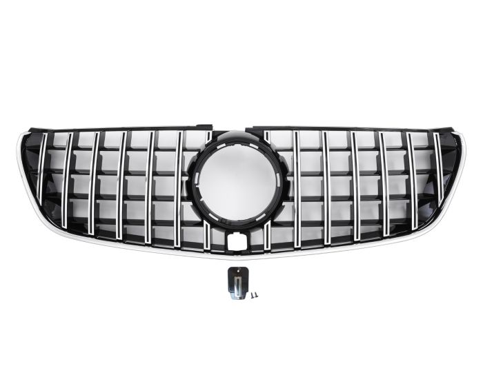 MB Maski / MB Grille / MB Kühlergrill V-Class W447 High Gloss Black Chrome Trim
