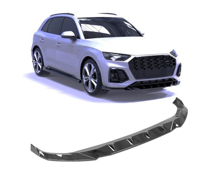 (Audi SQ5 Q5 S-Line Etuspoileri - Etulippa 2020–2024 Kiiltävä musta. - Audi SQ5 Q5 S-Line Front Splitter – Gloss black. - Audi SQ5 Q5 S-Line Frontspoiler – Glänzend schwarz.)