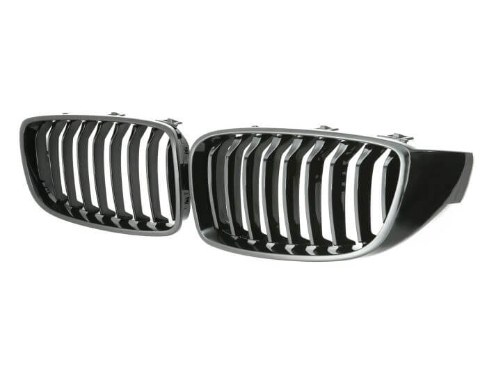 BMW Munuaiset F32 F33 F36 F82 F80 – Kiiltävän musta BMW Kidney Grille / Hochglanz Schwarz Nierengrill M4 Look (2013–2021)
