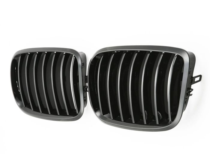 BMW Munuaiset X5 E70 - X6 E71 – Kiiltävän musta BMW Kidney Grille / Hochglanz Schwarz BMW Nierengrill X5 E70 - X6 E71 M Look (2007–2014)