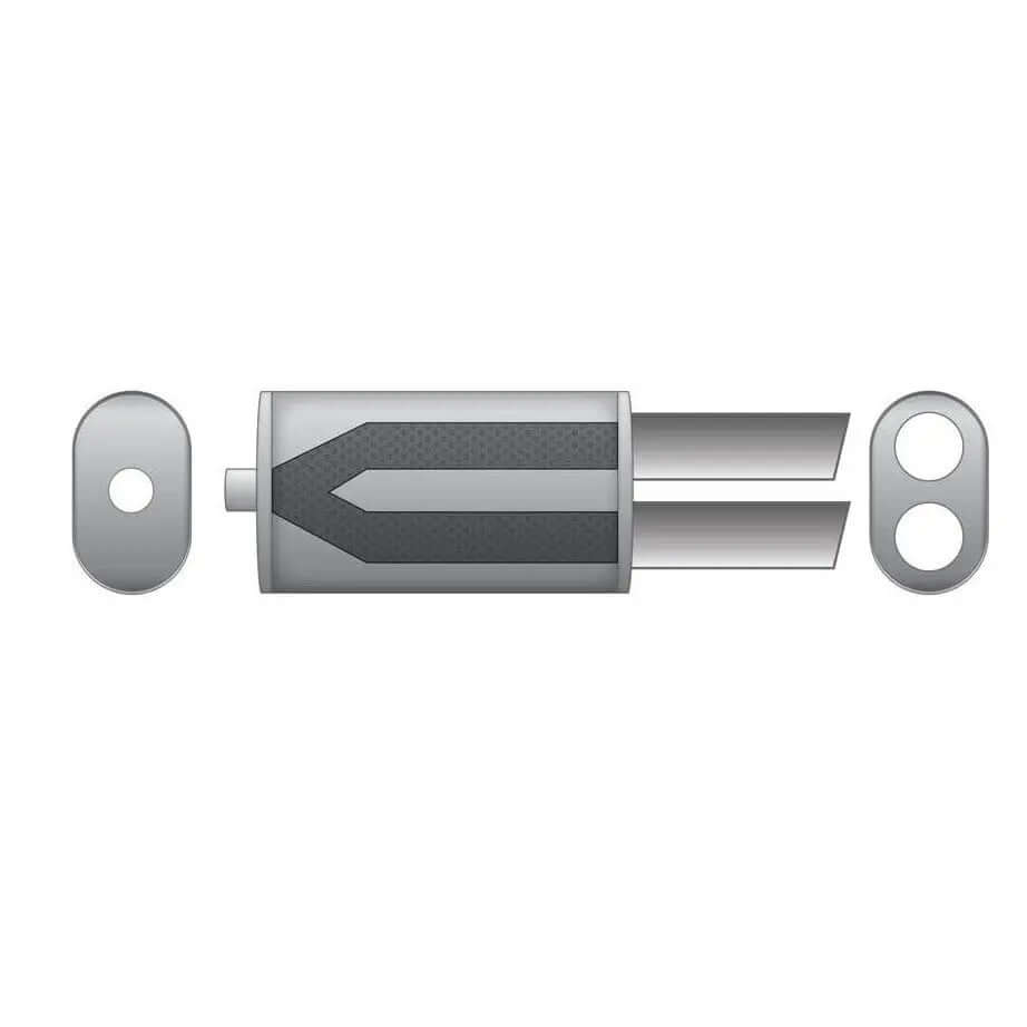 Universal E105 Elliptischer Auspuff Sportschalldämpfer