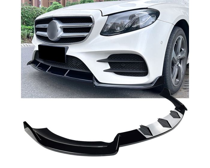 Mercedes W213 S213 C238 A238 etulippa splitteri AMG Line 2016–2020 kiiltävä musta. - Mercedes W213 S213 C238 A238 Frontlippe Splitter AMG Line 2016–2020 Schwarz. - Mercedes W213 S213 C238 A238 Front Spoiler Splitter AMG Line 2016–2020 Black.