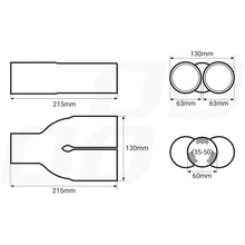 Black Exhaust Tip, Stainless Steel.
