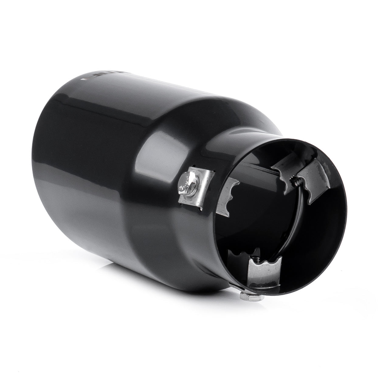 Black AMIO Exhaust Header, Stainless Steel.