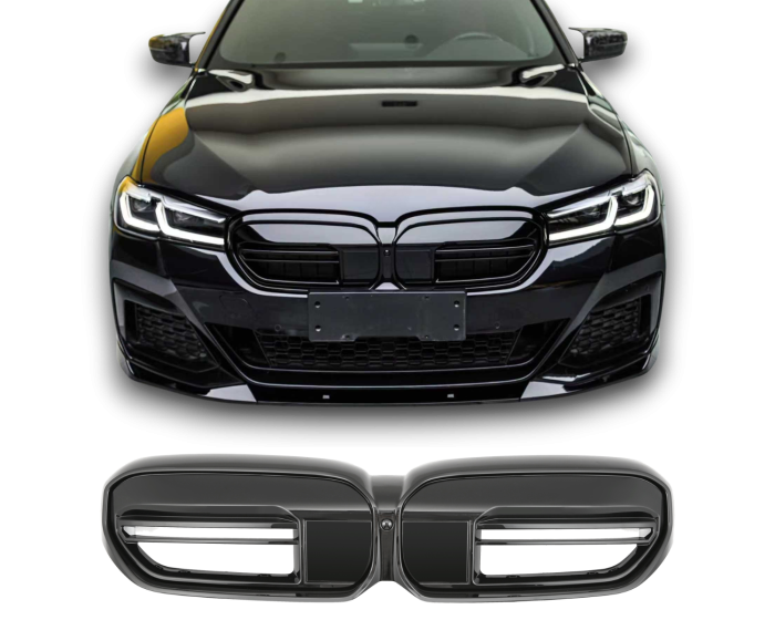 BMW Munuaiset G30 - G31 LCI – BMW Kidney Grille G30 - G31 LCI (2020–) / BMW Nierengrill – Gloss Black Sport Look