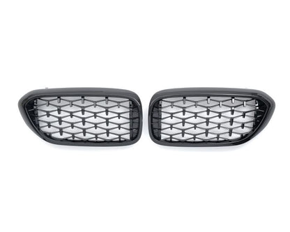 BMW Munuaiset G30 - G31 – Kiiltävän musta BMW Kidney Grille / Hochglanz Schwarz Nierengrill Diamond (2017–2020)