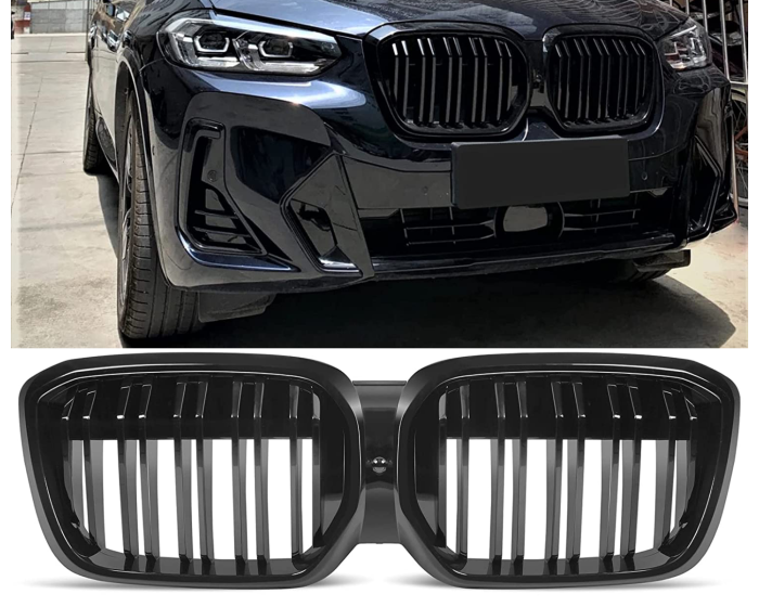 BMW Munuaiset iX3 G08 LCI – BMW Kidney Grille iX3 G08 LCI (2021–) / BMW Nierengrill iX3 G08 – Black M Look