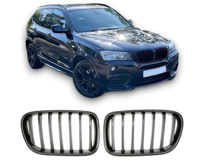 BMW Munuaiset X3 F25 – BMW Kidney Grille X3 F25 (2010–2014) / BMW Nierengrill – Gloss Black M Look