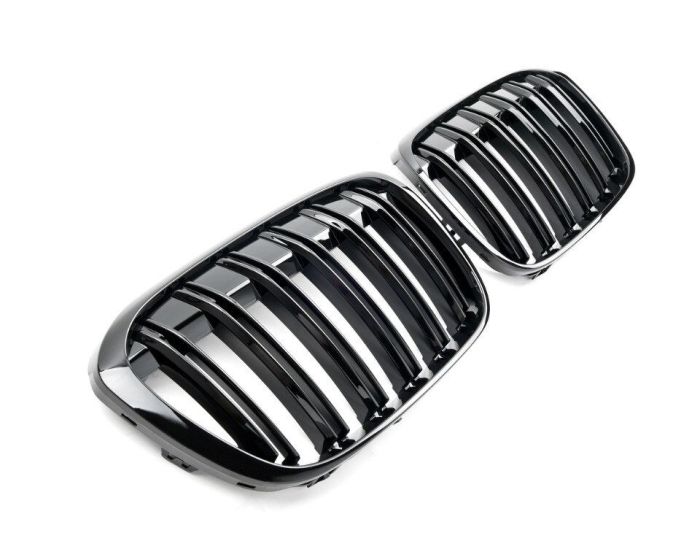 BMW Kidney Grilles X1 F48 2015–2019 Glossy Black M Look