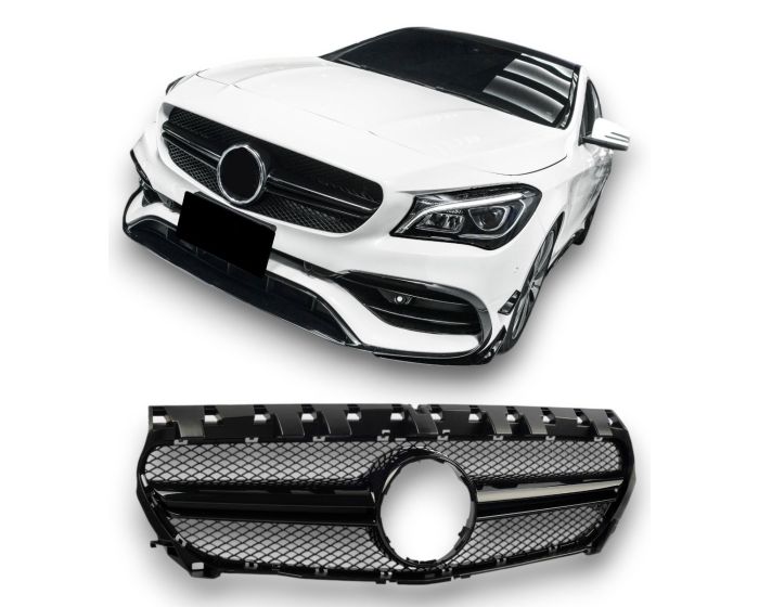 Mercedes CLA C117 Etumaski (2013-2019) Kiiltävän musta Sport Grille