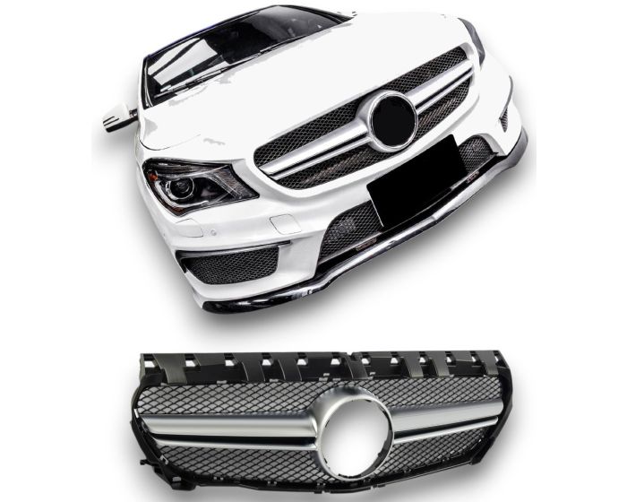 Mercedes Benz CLA C117 Etumaski 2013–2019 – Musta / Mattahopea GT Look