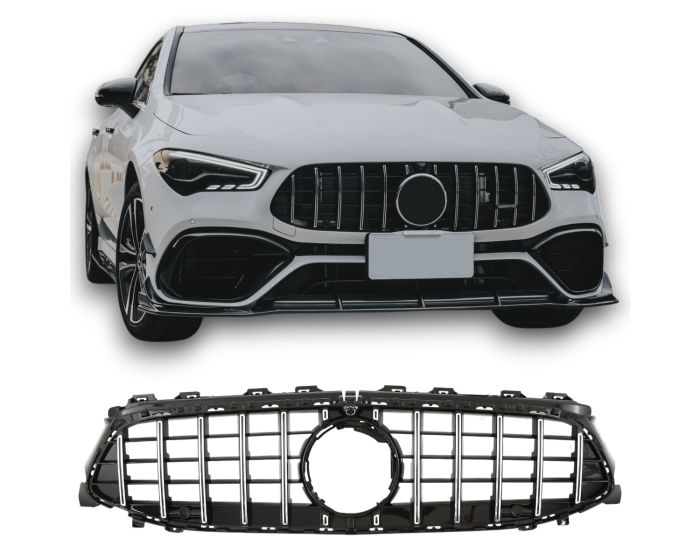 Mercedes CLA C118 / X118 Etumaski 2023– (Facelift) – Musta / Kromi GT Look Panamericana