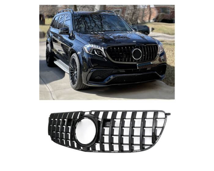 Mercedes Front Grille GLS X166 2016–2019 – Stylish GT-R Sport front grille for Mercedes-Benz GLS-Class | Mercedes GLS X166 Etumaski 2016–2019 | Mercedes Kühlergrill GLS X166 2016–2019
