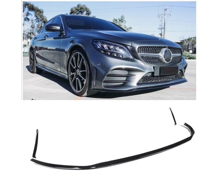 Mercedes W205 etulippa AMG Line Facelift 2018–2021 kiiltävä musta – front spoiler lip. -Mercedes W205 Frontlippe AMG Line Facelift 2018–2021 Schwarz – Frontspoiler Lippe. - Mercedes W205 Front Lip AMG Line Facelift 2018–2021 Black – front spoiler lip.