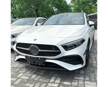 Mercedes W177 V177 Etulippa - Etuspoileri Aero Flaps Kiiltävän Musta 2023 – Mercedes W177 Front Spoiler – Front Lip Aero Flaps Gloss Black 2023 – Mercedes W177 Frontspoiler – Frontlippe Aero Flaps Glänzend Schwarz 2023