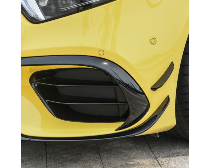 Mercedes W177 Etuspoileri + Keskipala + Sivupalat A45 AMG Musta 5-Osainen – Mercedes W177 Frontspoiler + Mittelteil + Seitenteile A45 AMG Schwarz – Mercedes W177 Front Spoiler + Center Piece + Side Pieces A45 AMG Black