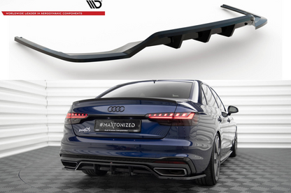 Maxton Design Hecksplitter Audi A4 S-Line B9 Facelift 2019-2024 (mit vertikalen Streben)