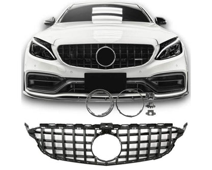 Mercedes Grille W205 – Sporty GT-R Look design in Gloss Black | Mercedes Maski W205 | Mercedes Kühlergrill W205