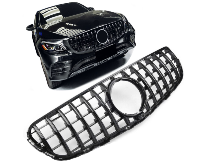 Mercedes Grille X253 GLC – Sporty GT-R Look design in Gloss Black | Mercedes Maski X253 GLC | Mercedes Kühlergrill X253 GLC