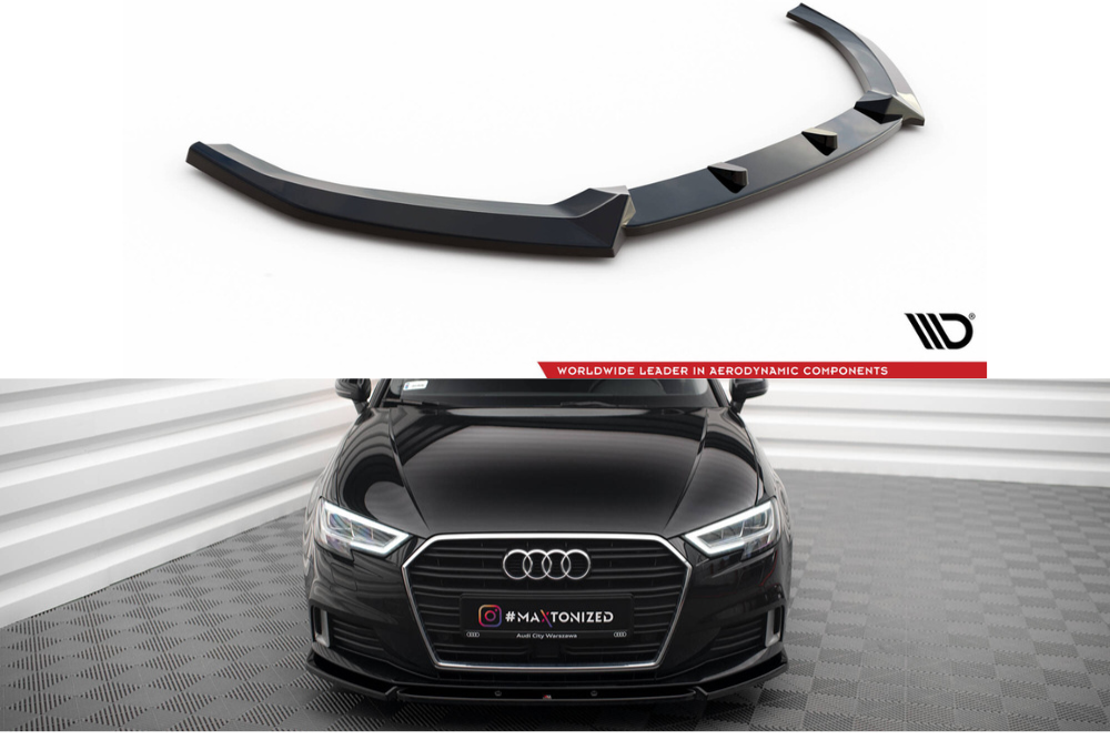 Maxton Design Frontsplitter Audi A3 Sportback 8V Facelift V.1 2016 - 2020 - Frontsplitter Audi A3 Sportback