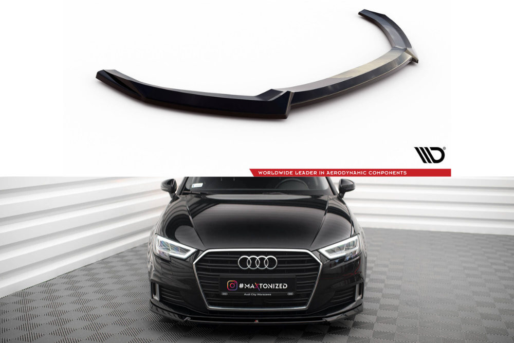 Maxton Design Frontsplitter Audi A3 Sportback 8V Facelift V.2 2016 - 2020 - Frontsplitter Audi A3 Sportback