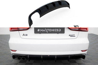 Maxton Design Heckdiffusor Audi A3 Limousine 8V Facelift (Version mit zwei Auspuffblenden auf einer Seite)