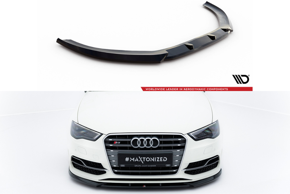 Maxton Design Frontlippe Audi S3 / A3 S-Line Sportback / Hatchback 8V V.2 - Frontsplitter V.2 Audi S3 / A3 S-Line Sportback / Hatchback 8V