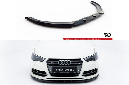 Maxton Design Frontlippe Audi S3 / A3 S-Line Sportback / Hatchback 8V V.2 - Frontsplitter V.2 Audi S3 / A3 S-Line Sportback / Hatchback 8V