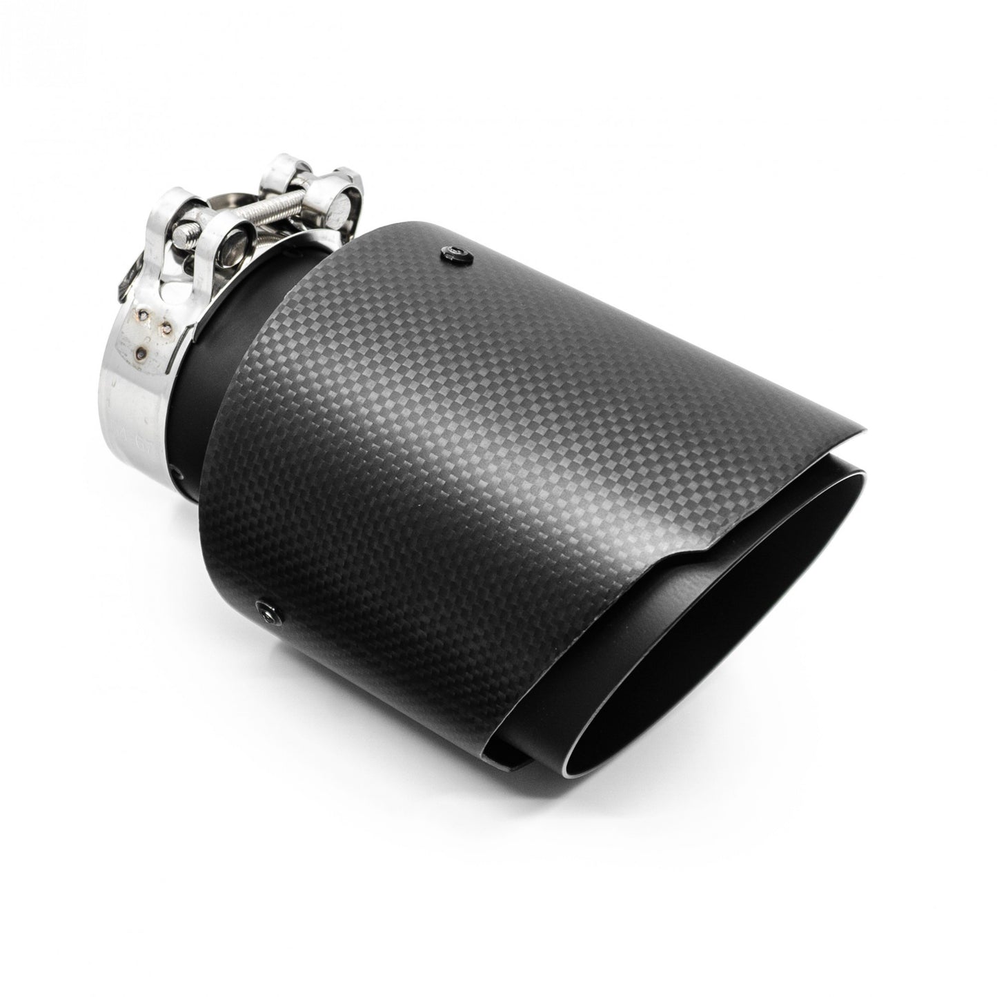 RM Exhaust Header 63 mm / 101 mm | Matte Carbon Fiber &amp; Glossy Stainless Steel
