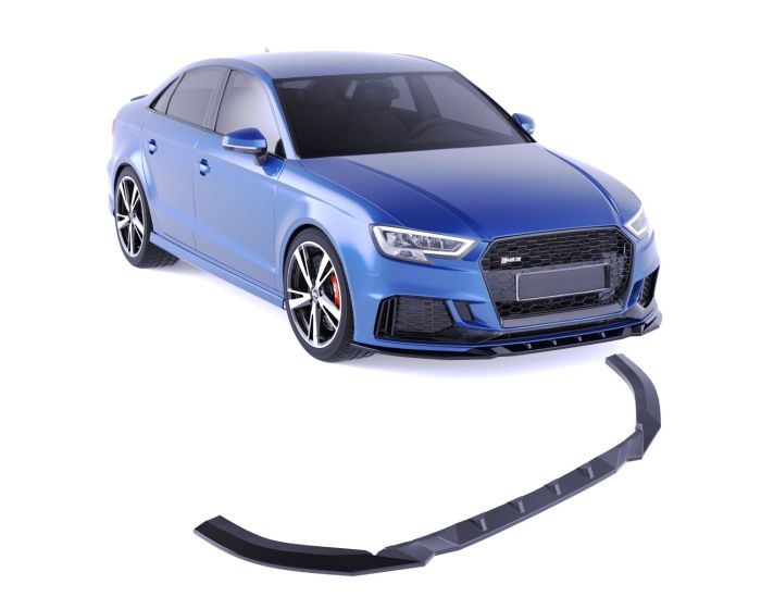 Audi RS3 8V Etuspoileri - Etulippa 2017–2019 Kiiltävä musta. - Audi RS3 8V Front Splitter – Gloss black. - Audi RS3 8V Frontspoiler – Glänzend schwarz.