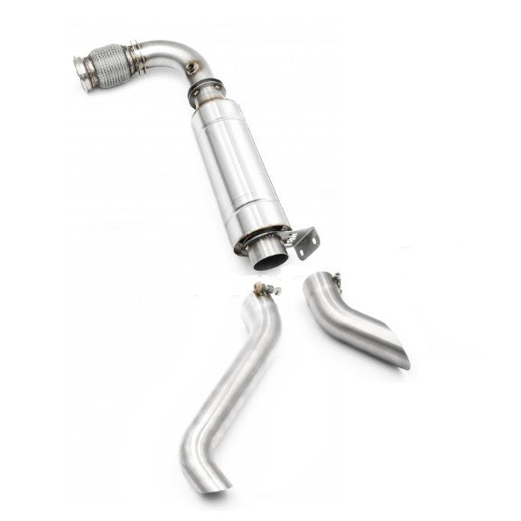 RM Can Am Maverick X3 downpipe with muffler and tips