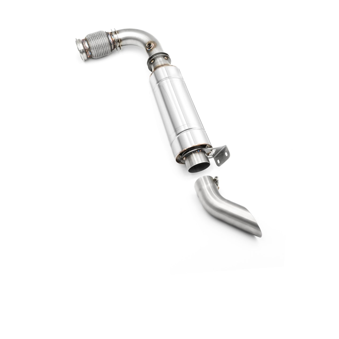 RM Can Am Maverick X3 downpipe with muffler and tips