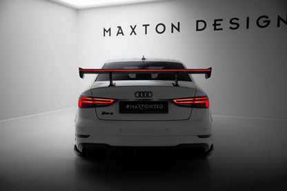 Maxton Carbon Heckspoiler mit LED-Leuchten Audi A3, A3 S-Line / S3 / RS3 Limousine / Facelift 8V
