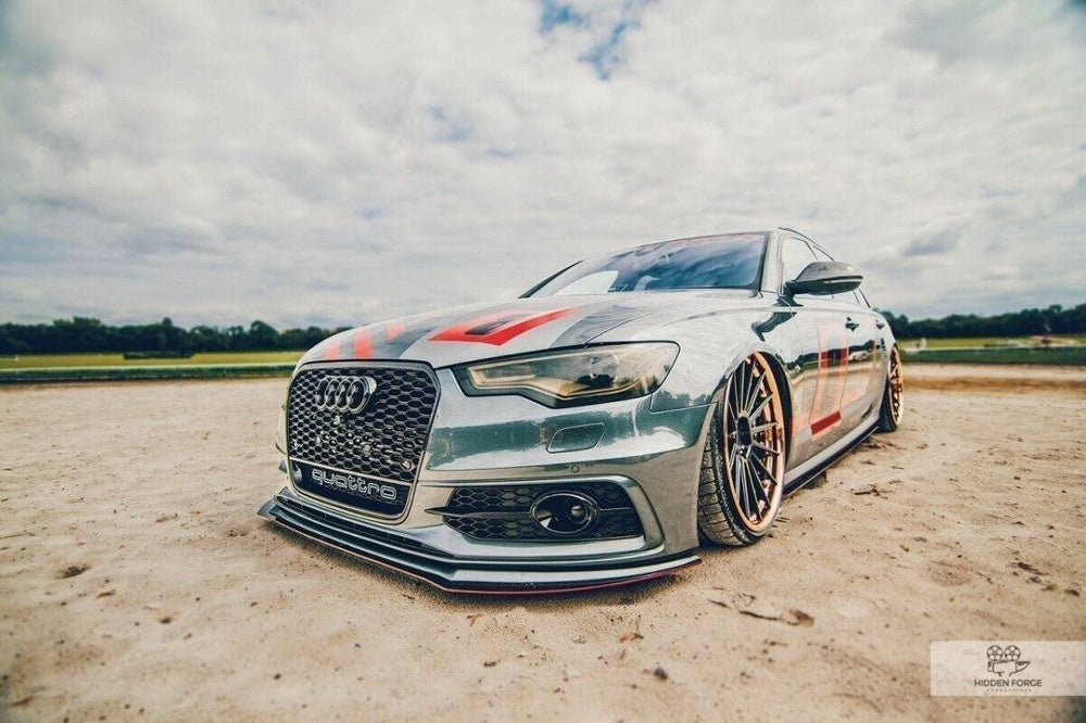 Maxton Frontlippe AUDI A6 C7 S-LINE (2 Splitter = 1 Satz) 2011 - 2014