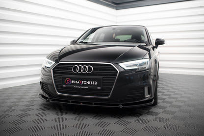 Maxton Design Frontsplitter Audi A3 Sportback 8V Facelift V.1 2016 - 2020 - Frontsplitter Audi A3 Sportback