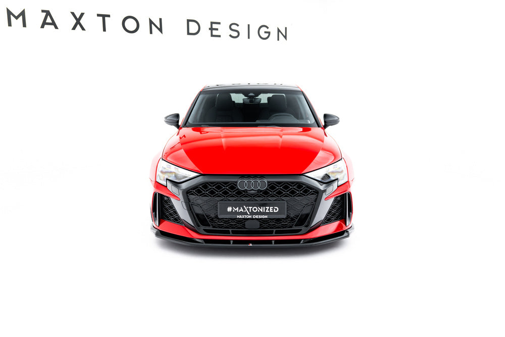 Maxton Design Frontsplitter Audi RS3 Limousine 8Y Facelift V.1 2024 - Frontsplitter Audi RS3 Limousine