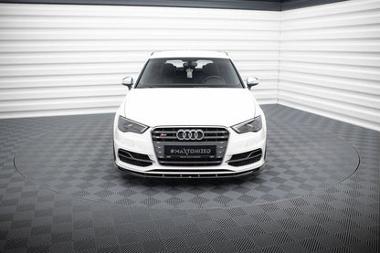 Maxton Design Frontlippe Audi S3 / A3 S-Line Sportback / Hatchback 8V V.1 - Frontsplitter V.1 Audi S3 / A3 S-Line Sportback / Hatchback 8V