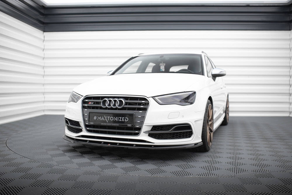 Maxton Design Frontlippe Audi S3 / A3 S-Line Sportback / Hatchback 8V V.1 - Frontsplitter V.1 Audi S3 / A3 S-Line Sportback / Hatchback 8V