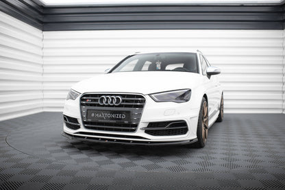 Maxton Design Frontlippe Audi S3 / A3 S-Line Sportback / Hatchback 8V V.1 - Frontsplitter V.1 Audi S3 / A3 S-Line Sportback / Hatchback 8V