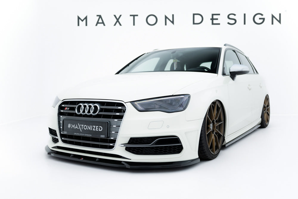 Maxton Design Frontlippe Audi S3 / A3 S-Line Sportback / Hatchback 8V V.2 - Frontsplitter V.2 Audi S3 / A3 S-Line Sportback / Hatchback 8V