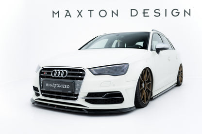 Maxton Design Frontlippe Audi S3 / A3 S-Line Sportback / Hatchback 8V V.2 - Frontsplitter V.2 Audi S3 / A3 S-Line Sportback / Hatchback 8V