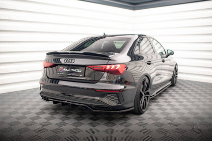 Maxton Design Hecksplitter Audi A3 S-Line Limousine 8Y 2020-2024 (mit vertikalen Streben)