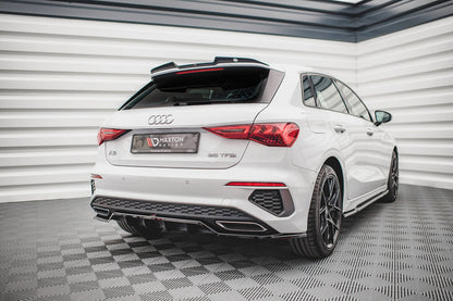 Maxton Design Hecksplitter Audi A3 S-Line Sportback 8Y 2020-2024 (mit vertikalen Streben)